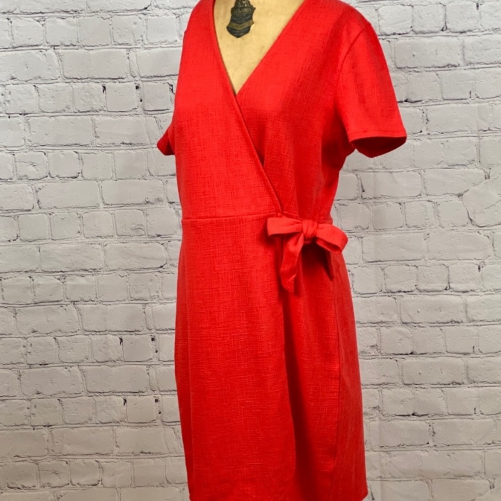 J.Crew Red Wrap Dress